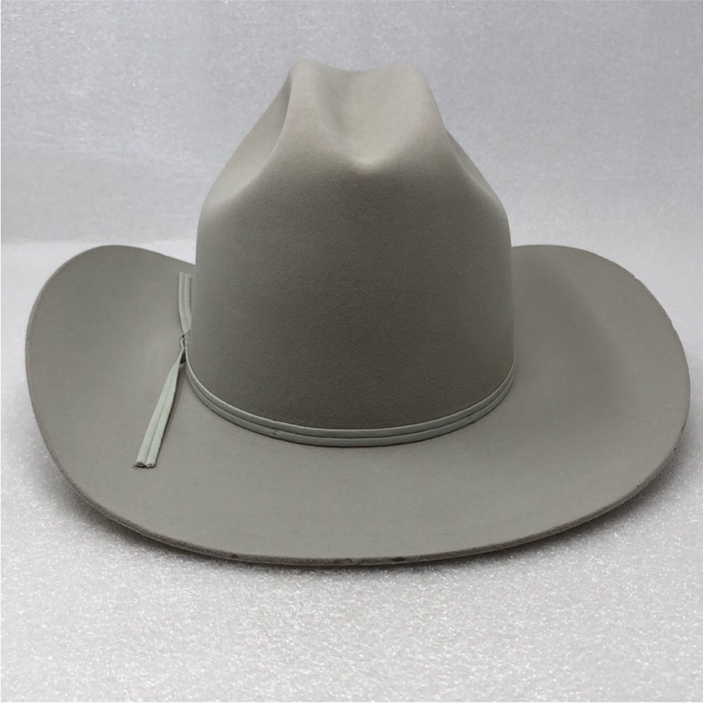 Resistol Hat 5X Beaver Cattleman Cowboy Gray Long Oval Size 6 3/4 Leairds - Picture 4 of 16